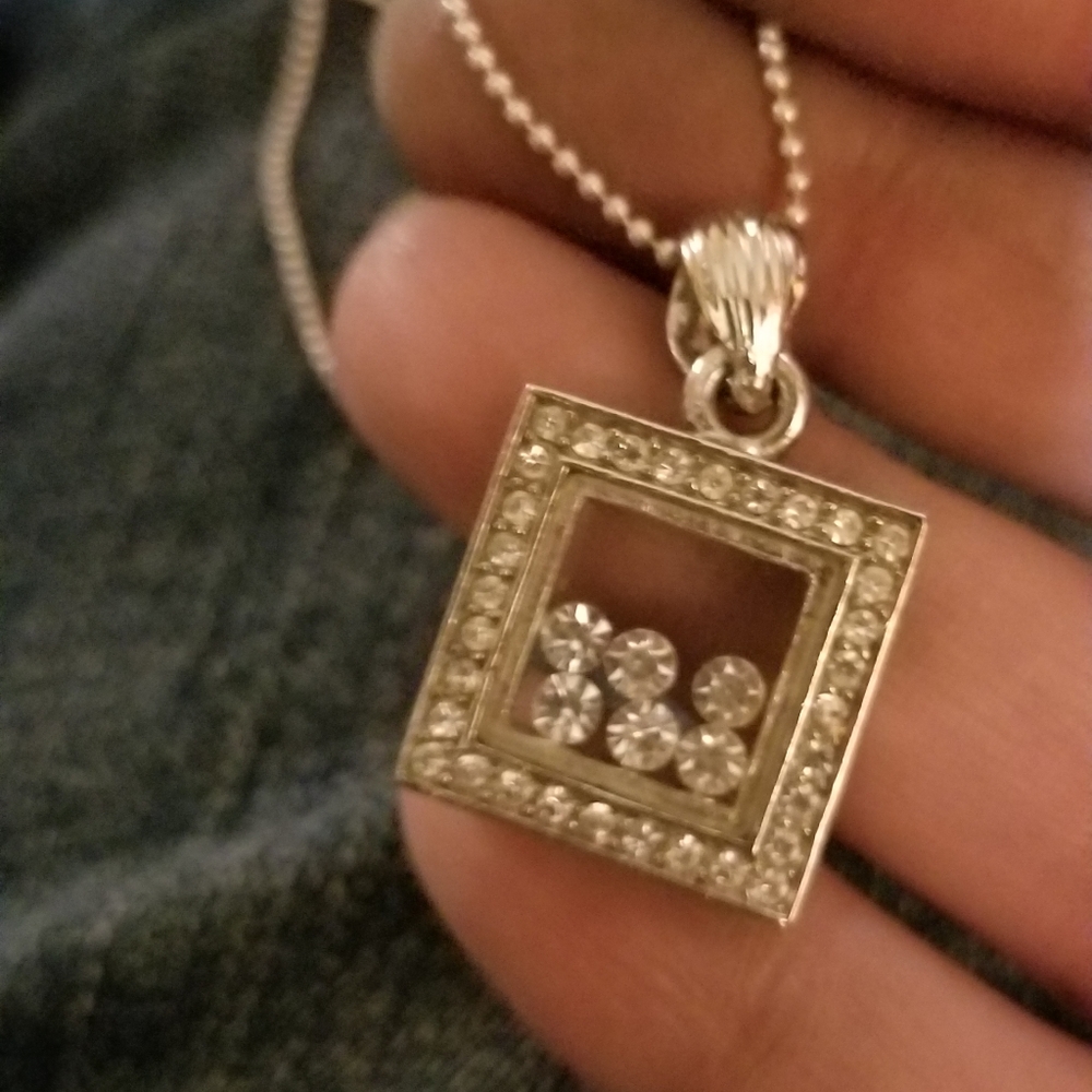 Floating crystal necklace